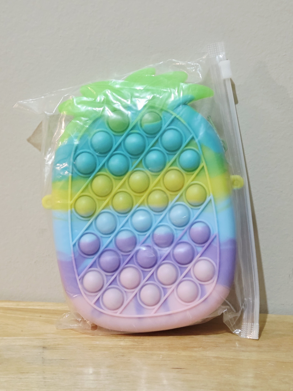*4 for $30* Rainbow Pineapple Pop-It Crossbody Purse Bag Fidget Toy